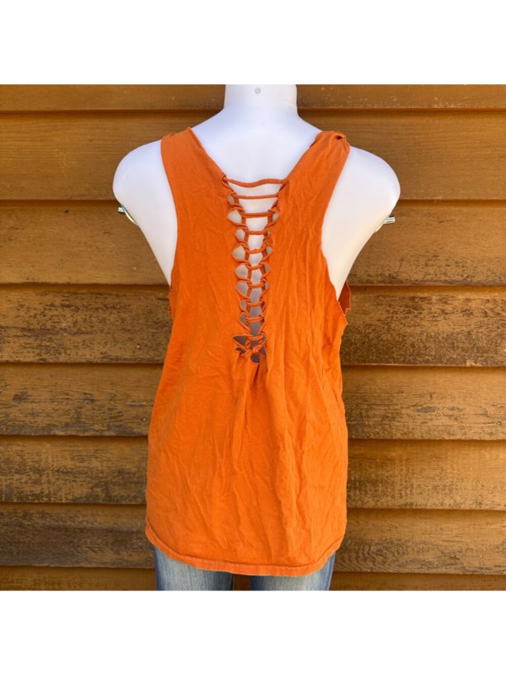 Vintage Arizona Graphic Tank Top With Braided Back In Orange - Picture 2 of 8